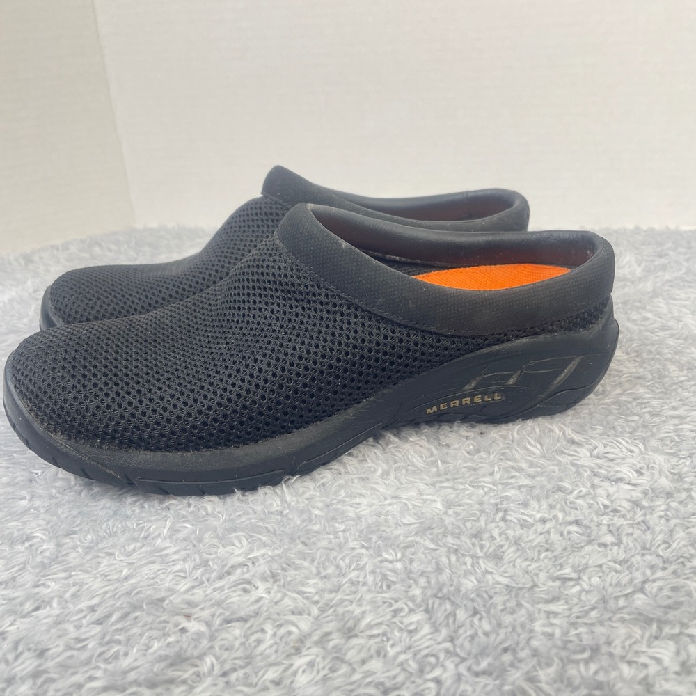 Merrell Encore Breeze 4 Clogs Womens 8 Black Mesh Slip On Comfort Mule